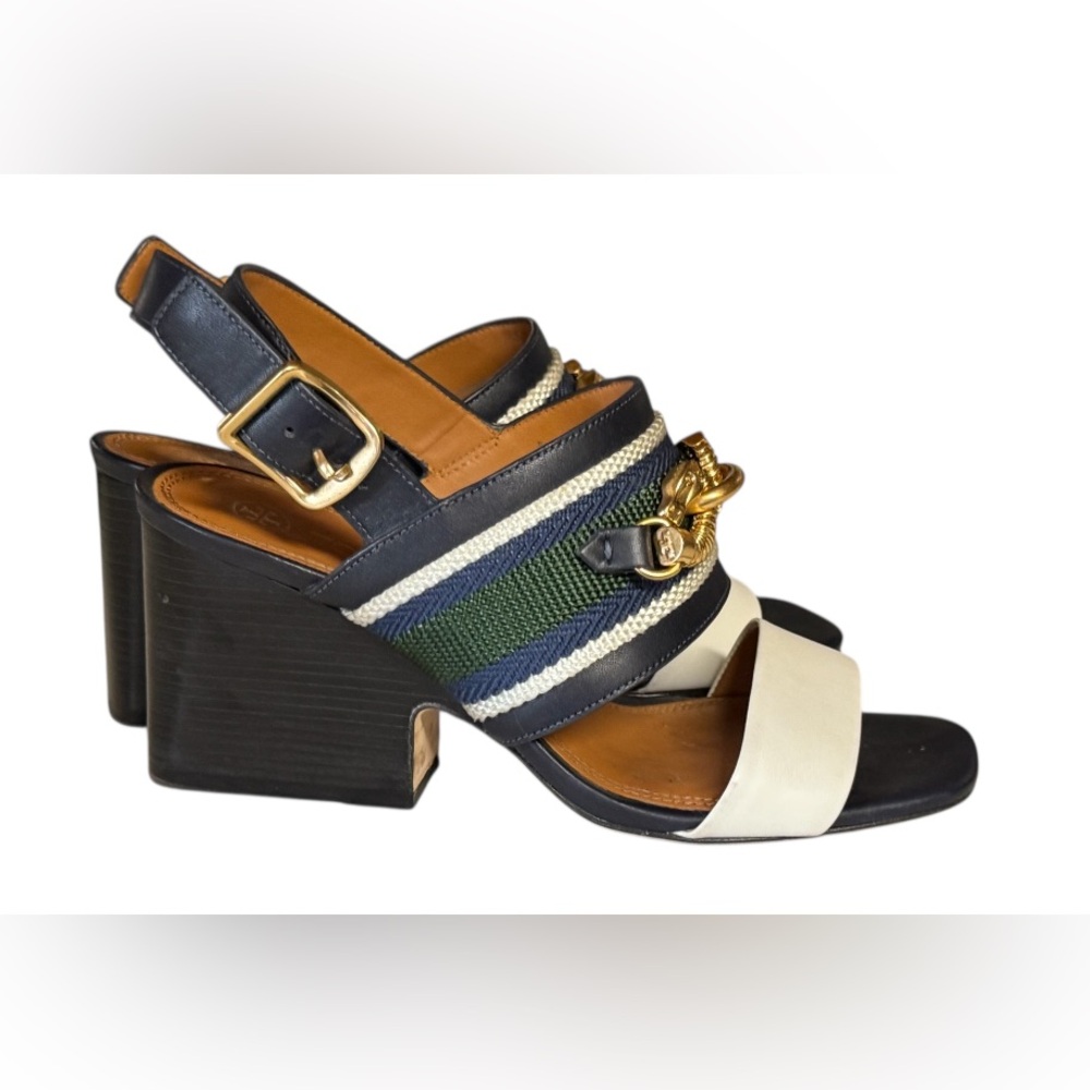 EUC Tory Burch
Women's Jessa Slingback Block-Heel Sandals SZ 6.5 - Picture 4 of 10